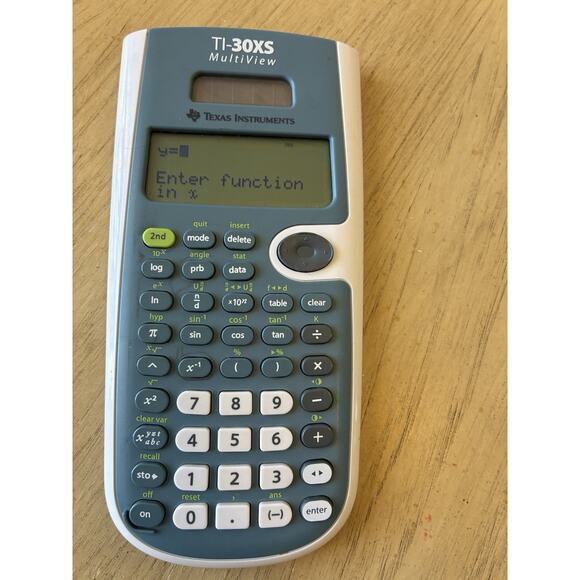 Texas Instruments TI-30XS MultiView Scientific Calculator Blue, Push Clear Back - Picture 2 of 5